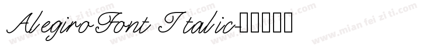 AlegiroFont Italic字体转换